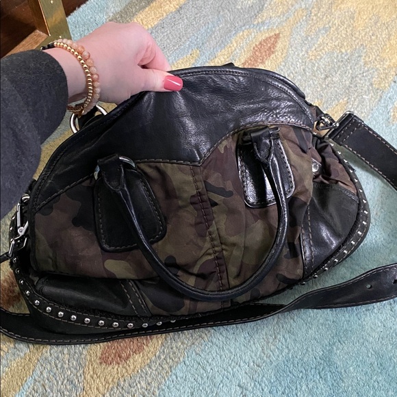 Prada Fumo Camouflage Nylon Bowling Bag Purse - Picture 8 of 12